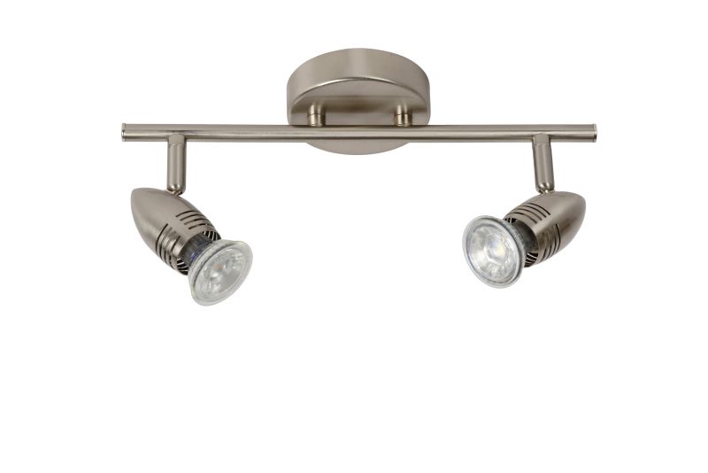 Lucide CARO-LED - Stropné bodové svietidlo - LED - GU10 - 2x5W 2700K - Satin Chrome